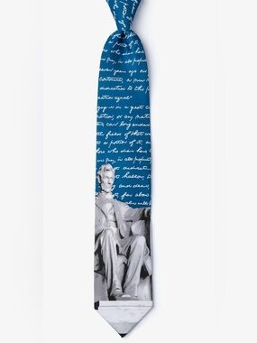 Wild Ties Lincoln Memorial Blue Necktie NWT